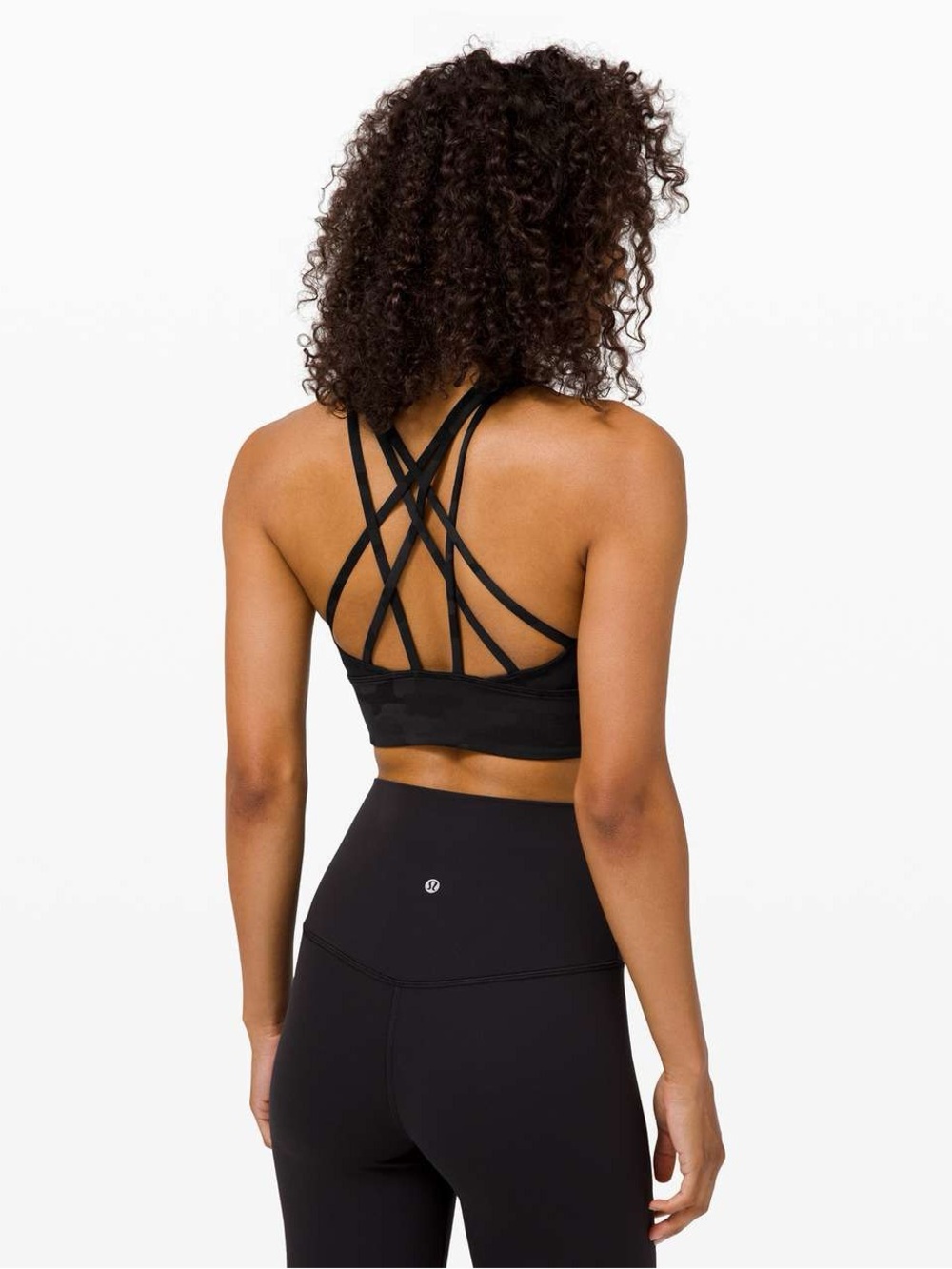 Lululemon Free To Be Serene Bra Long Line Heritage 365 Camo Deep Coal